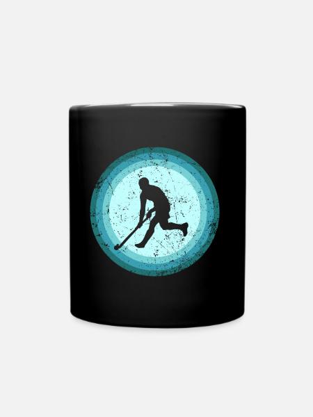 Feldhockey Spieler Hockeyspieler Retro Hockey - Tasse einfarbig - Schwarz