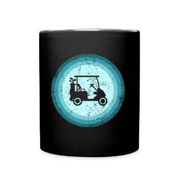 Golfer Golfspieler Retro Golf Cart Golfen - Full Colour Mug - black - Front