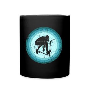 Cascade Scooter Scooter Enfants Jeune Rétro - Mug uni - noir - Devant