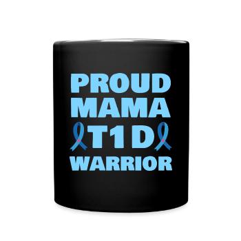 Proud Mama T1D Warrior Diabète Sensibilisation de type 1 - Mug uni - noir - Devant