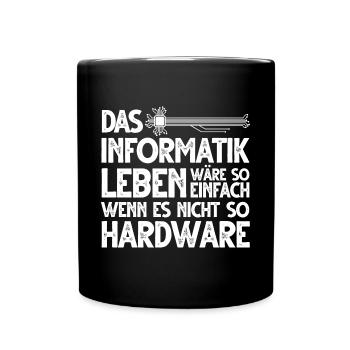 Informatiker Informatik Programmierer Nerd Geek - Tasse einfarbig - Schwarz - Vorne