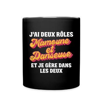 mamoune danseuse je gère rétro 80s humour - Mug uni - noir - Devant