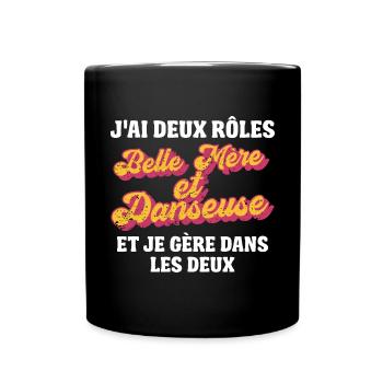 belle mère danseuse je gère rétro 80s humour - Mug uni - noir - Devant