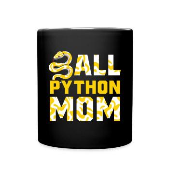 Banana Ball Python Herpetologist Ball Python Mom - Tasse einfarbig - Schwarz - Vorne