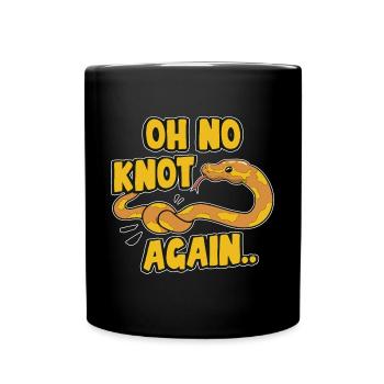 Banana Ball Python Herpetologist Oh No Knot Again - Tasse einfarbig - Schwarz - Vorne