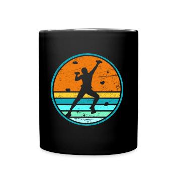 Klettern Boulder Bergsteiger Kletterer Bouldern - Tasse einfarbig - Schwarz - Vorne