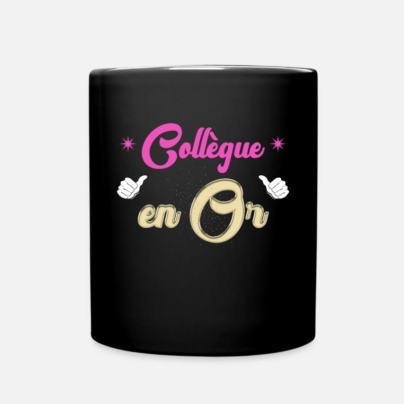Collègue En Or Et Précieuse Amie - Mug uni - noir