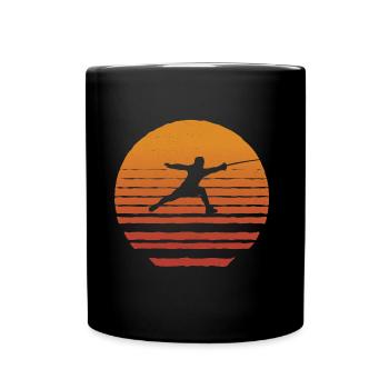 Fechten Fechtsport Fencer Fencing Fechter - Tasse einfarbig - Schwarz - Vorne