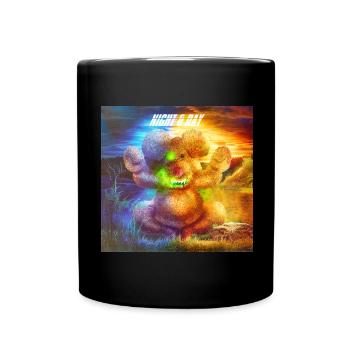 Liebe Kuscheltier - Tasse einfarbig - Schwarz - Vorne