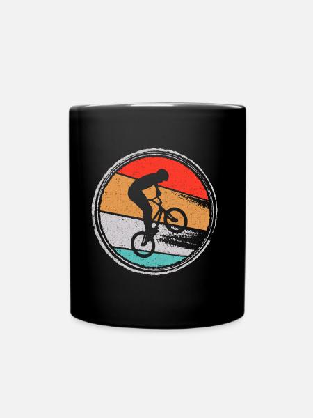 BMX Fahrrad Freestyle vintage BMX Fahrer - Tasse einfarbig - Schwarz