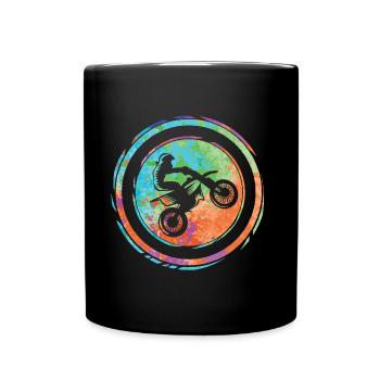 Motocross Dirt Bike Enduro Moto Moto-Cross - Mug uni - noir - Devant
