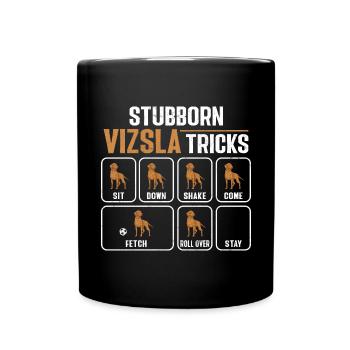 Astuces Vizsla persistantes Vizsla hongrois - Mug uni - noir - Devant