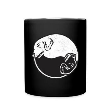 Great Pyrenean Dog Yin Yang Pyrenees - Full Colour Mug - black - Front