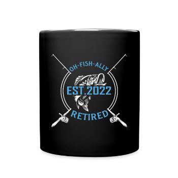 Fishing Angler Fishing Rod - Full Colour Mug - black - Front