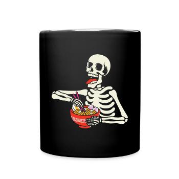 Halloween Skeleton Ramen - Full Colour Mug - black - Front