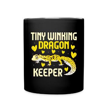 Leopard Gecko Lizard Reptiles Herpetologist - Full Colour Mug - black - Front