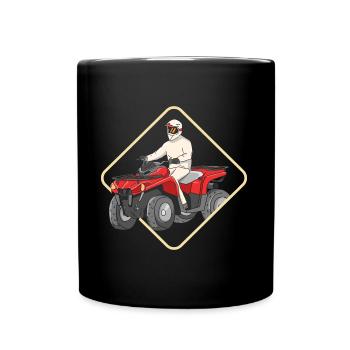 Cooles ATV-Design für Quad-Biker - Tasse einfarbig - Schwarz - Vorne