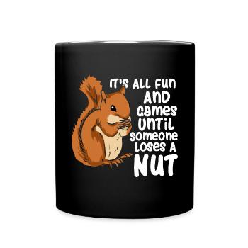 Eichhörnchen Squirrel All Fun And Games - Full Colour Mug - black - Front