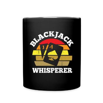 Blackjack Whisperer Funny Casino Gambling Card - Full Colour Mug - black - Front