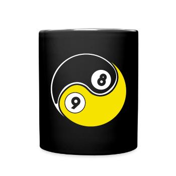 Snooker Pool Billard - Tasse einfarbig - Schwarz - Vorne