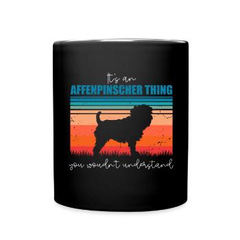 Affenpinscher dogs - Full Colour Mug - black - Front
