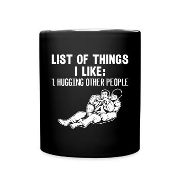 BJJ Brazilian Jiu-Jitsu - Full Colour Mug - black - Front