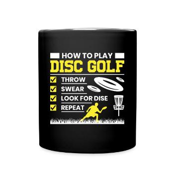 Comment jouer Disc Golf Funny Disc Golf Player - Mug uni - noir - Devant
