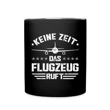 Fliegen Flugzeug Piloten Flieger - Tasse einfarbig - Schwarz - Vorne