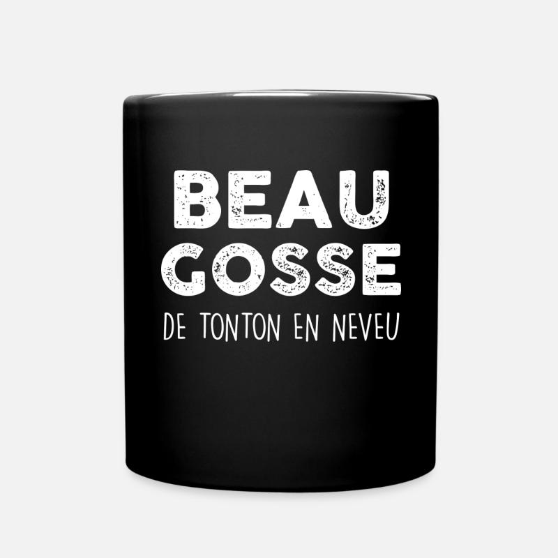 Beau gosse de tonton en neveu - Mug uni - noir