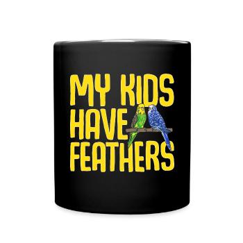 Budgerigar Parakeet Bird Pet Gift - Full Colour Mug - black - Front