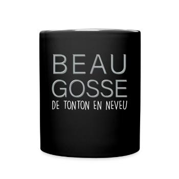 Tonton Beau Gosse C'est De Famille Cadeau Homme - Mug uni - noir - Devant
