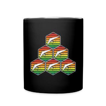 Hanggleiter Drachenflieger Deltasegler - Tasse einfarbig - Schwarz - Vorne