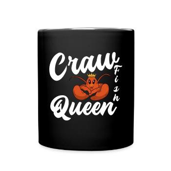 Crawfish Queen Funny Seafood Crayfish - Full Colour Mug - black - Front