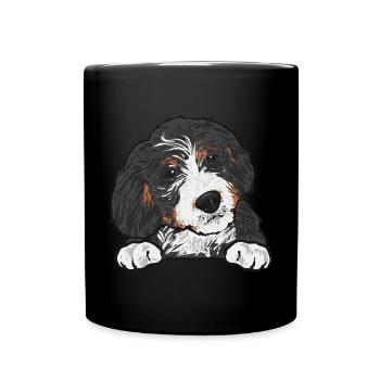 Cadeau pour chien Bernedoodle - Mug uni - noir - Devant