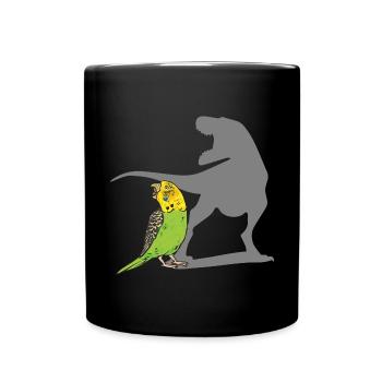 Budgerigar Perruche Oiseau Cadeau pour animaux de compagnie - Mug uni - noir - Devant
