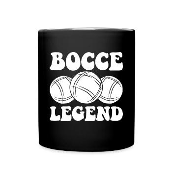 Légende de la pétanque disant pétanque avec Jack Bocci - Mug uni - noir - Devant