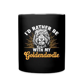 Goldendoodle Doodle Dog - Full Colour Mug - black - Front