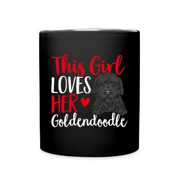 Chien Doodle Black Goldendoodle - Mug uni - noir - Devant