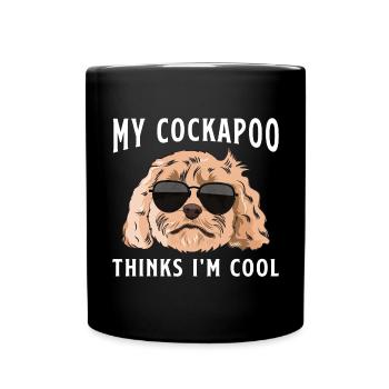 Cockapoo Hund - Tasse einfarbig - Schwarz - Vorne