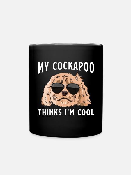 Cockapoo Hund - Tasse einfarbig - Schwarz