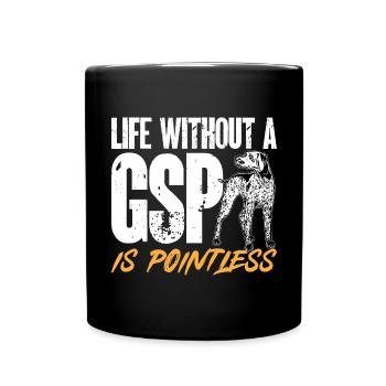 Chien GSP allemand à poil court - Mug uni - noir - Devant