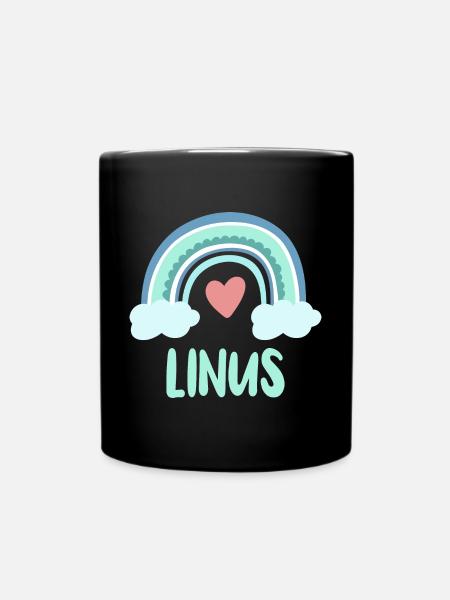 Nom Linus Rainbow Baby - Mug uni - noir
