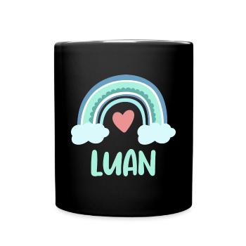 Luan Name Regenbogen Baby - Tasse einfarbig - Schwarz - Vorne