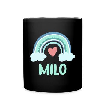 Milo Nom Rainbow Baby - Mug uni - noir - Devant