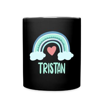 Tristan Nom Rainbow Baby - Mug uni - noir - Devant
