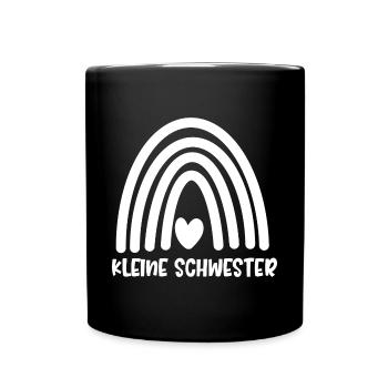 Kleine Schwester - Tasse einfarbig - Schwarz - Vorne