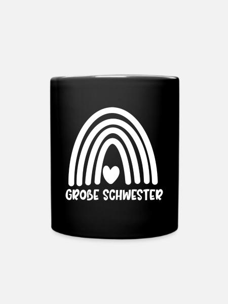 Große Schwester - Tasse einfarbig - Schwarz