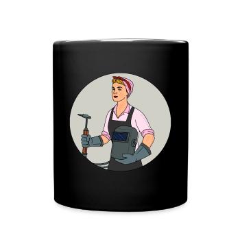 Welder outfit for welders - Full Colour Mug - black - Front