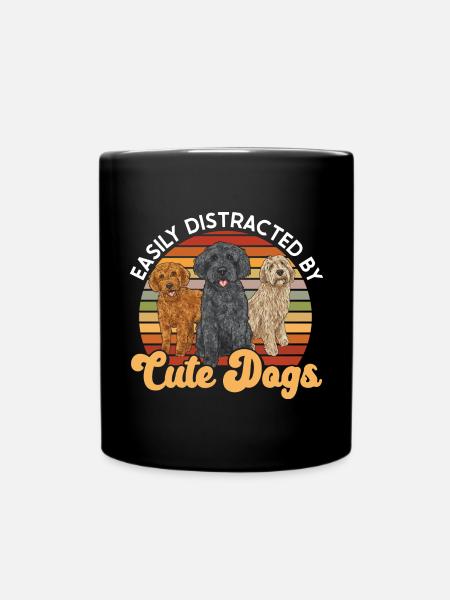 Labradoodle Hund - Tasse einfarbig - Schwarz
