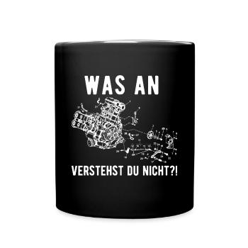 KFZ Mechaniker KFZ Mechatroniker Auto Schrauber - Tasse einfarbig - Schwarz - Vorne
